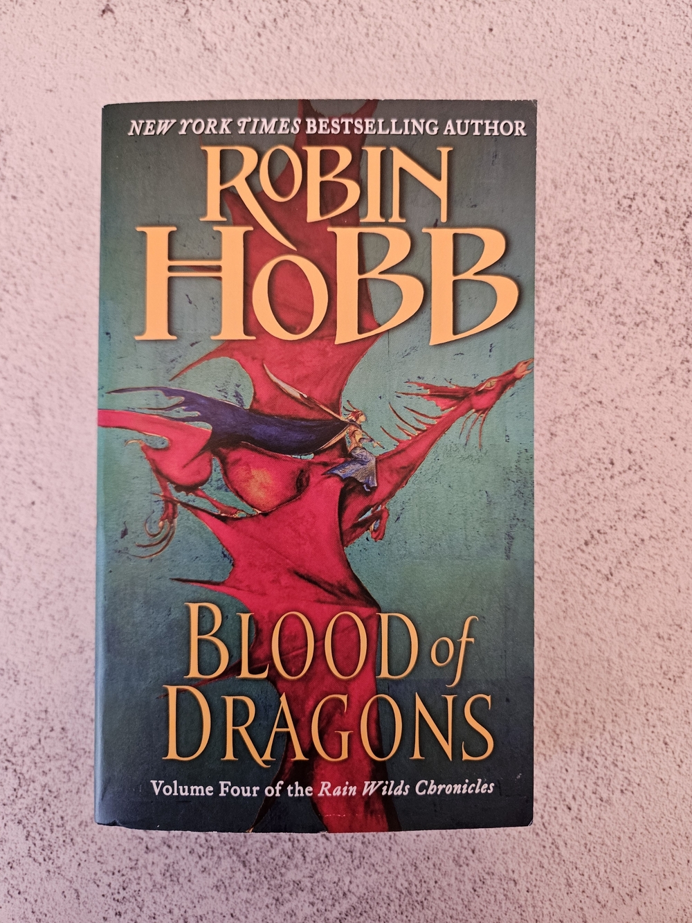 Robin Hobb "Blood of Dragons" Hardcover - New, Red & Teal Cover